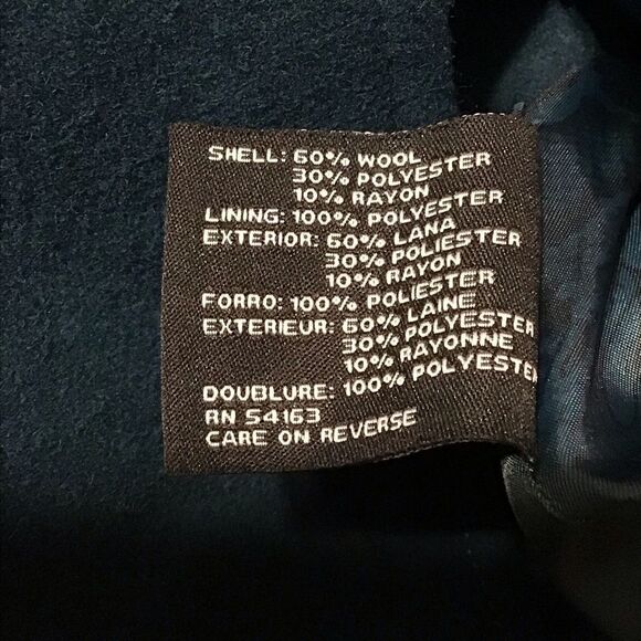 Guess Double Breasted Wool Blend Pea Coat Sz M - Picture 8 of 9